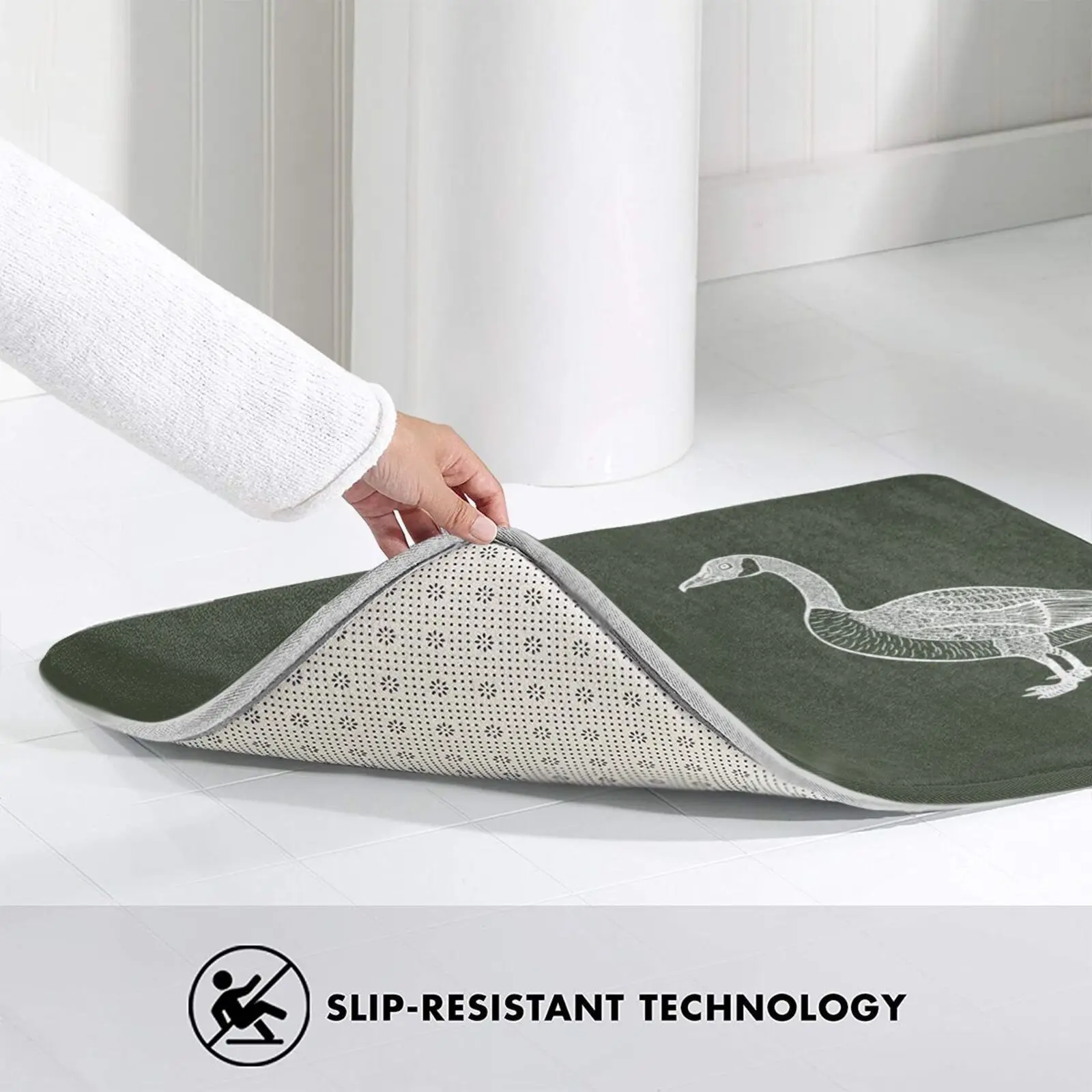 Канадский Джиз влюбленный-милый дизайн в виде гусиной птицы (на зеленом хаки)