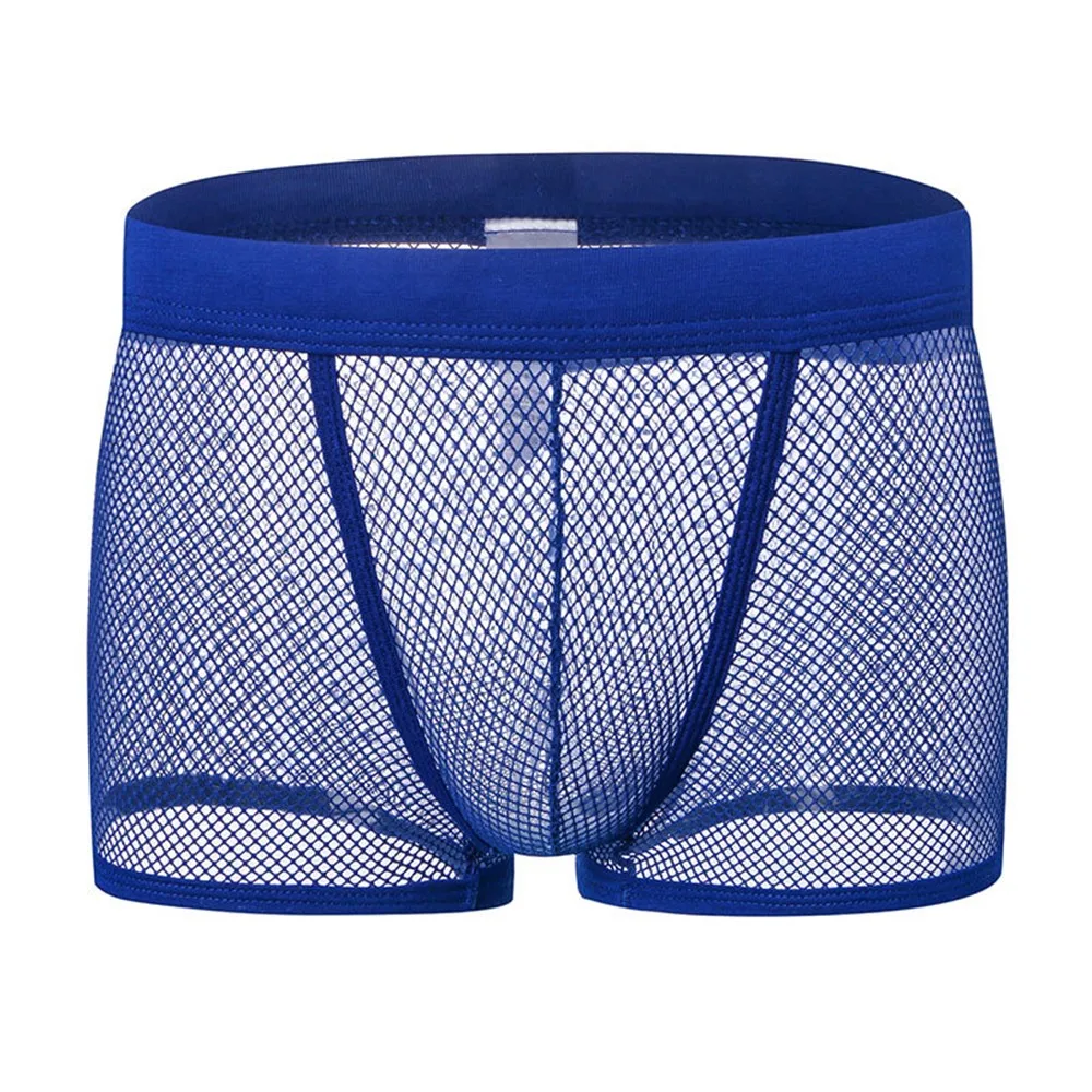 

Sexy Man's Underwear Hollow Breathable Boxer Brief Sexy Man Transparent Mesh Underpant Erotic Lingerie See Through Boxershorts