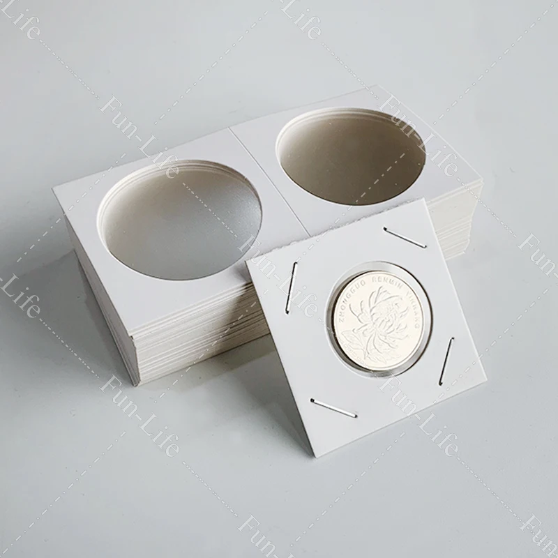 Квадратные Картонные держатели для монет чехол хранения альбом коллекционеров 50