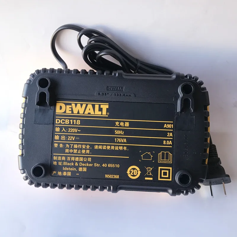 Быстрое зарядное устройство для DEWALT 220-240 В DCB118 макс. флексотовый литий-ионный