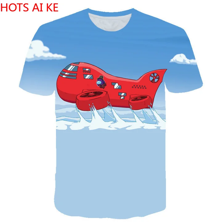 

3D Short Sleeves Clothing Game Among Us Kid Crewmate Chucky Funny Children T Shirt Summer