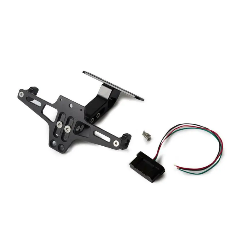 Регулируемый кронштейн держателя номерного знака CNC для мотоцикла + комплект