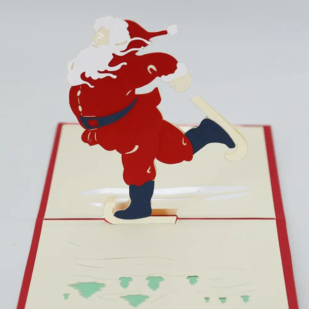 3D Up Greeting Card Handmade Happy Birthday Xmas Merry Christmas Card Gifts Invitation Card 9 Styles