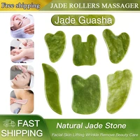 jade stone gua sha scraper board facial massager for face guasha natural gouache scraper for face skin lifting beauty care tools