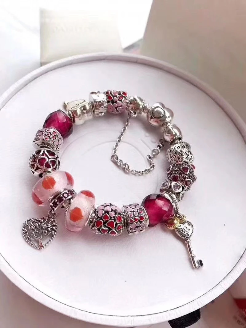 Женский браслет с бусинами Ajax из стерлингового серебра 925 пробы ювелирное