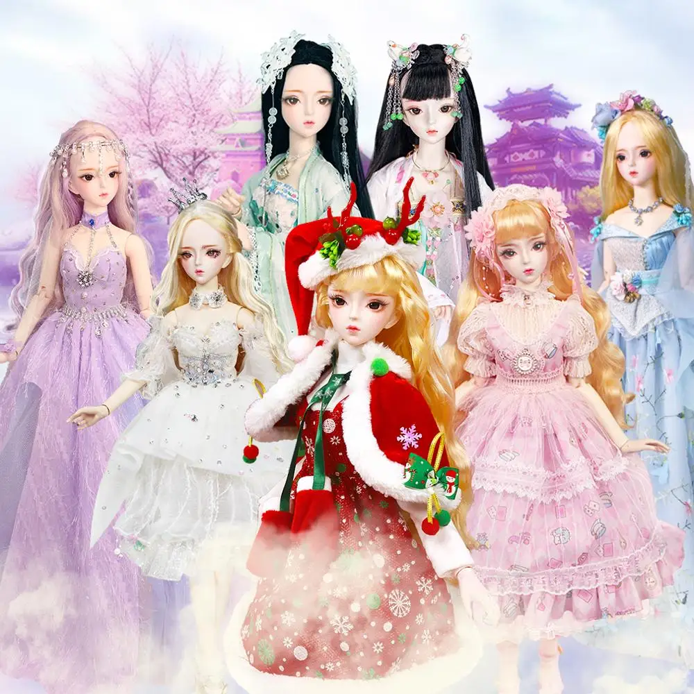 Шарнирная кукла принцессы DBS Dream Fairy 1/3 с шарнирным телом 62 см костюмом обувью и