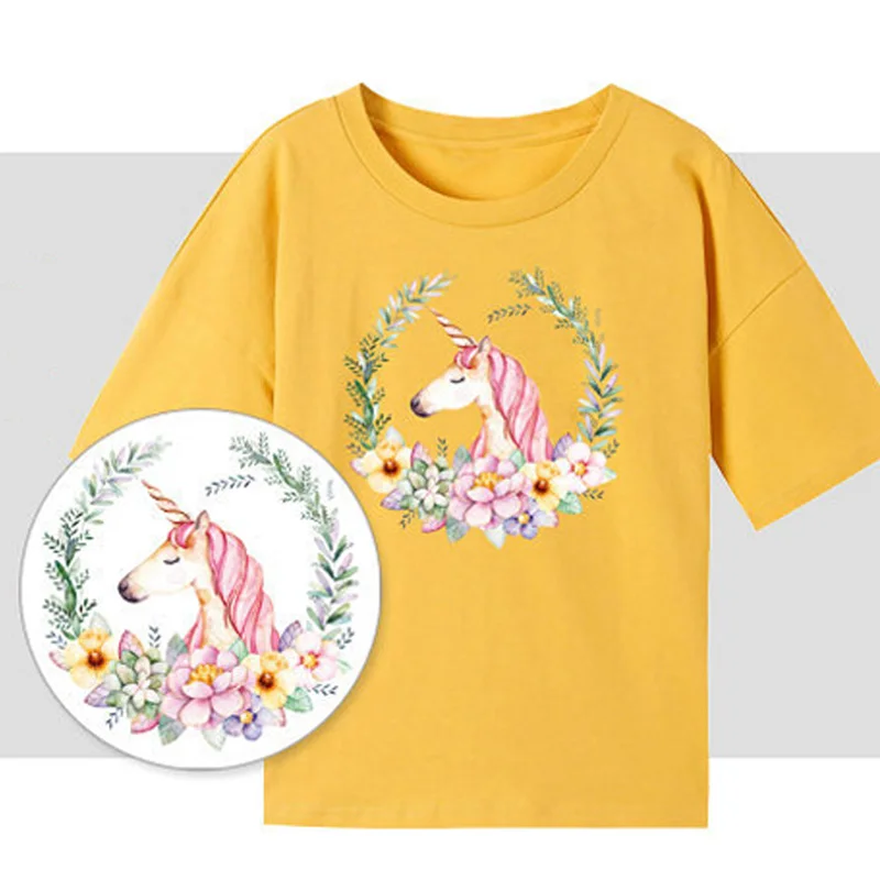 1 шт. Мультяшные Стикеры для одежды разные стили в виде единорога самодельные