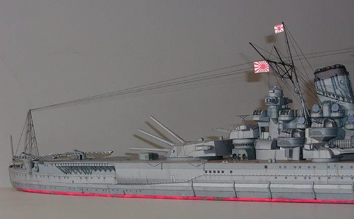 Модель военного корабля Yamato 3D модель японского 1:250 |