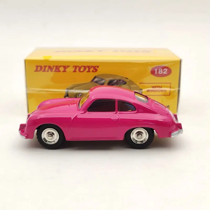 DeAgostini 1/43 Dinky Toys 182 для P ~ sche 356A Coupe розовые литые под давлением модели