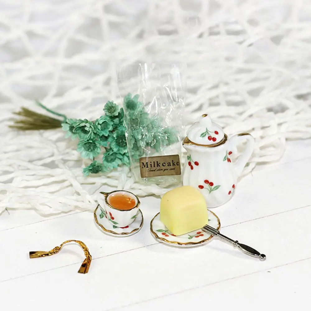 1 пакет Новинка 1:12 миниатюрный молочный хлеб торт для Blyth Barbies OB11 1/6 BJD Кукольный