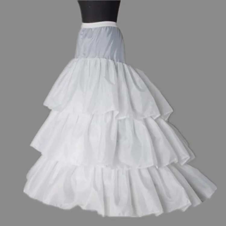 2020 высокое качество 3 обруч со шлейфом Нижняя юбка кринолин скользящая для