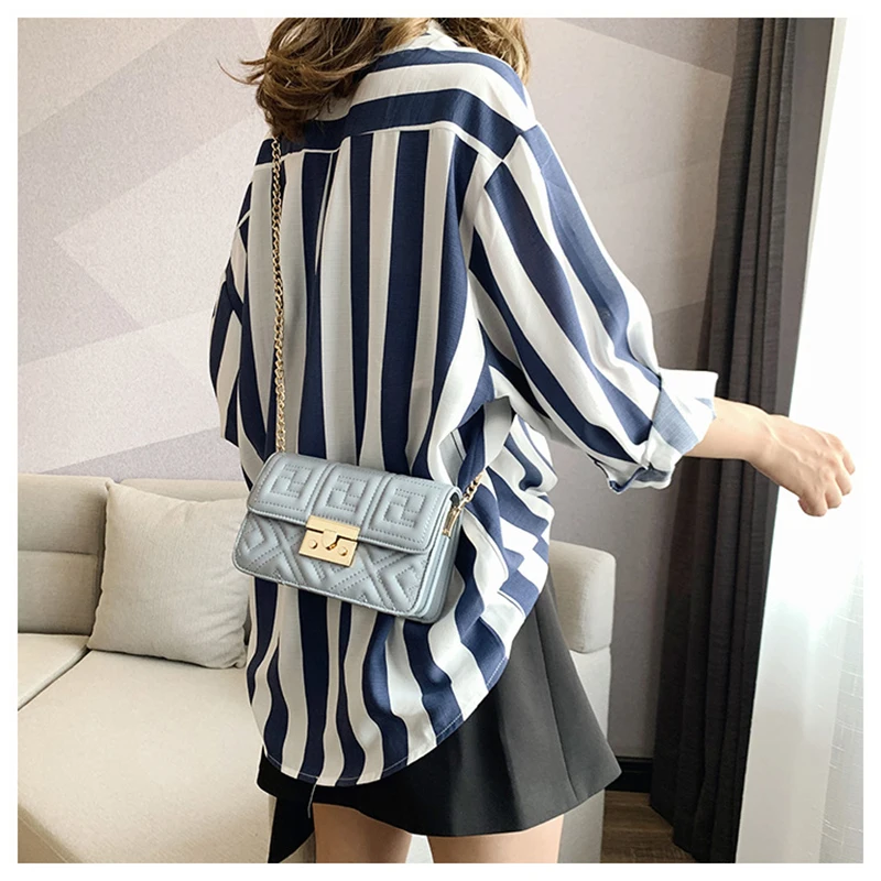 Женская маленькая квадратная сумка Дамская нить модная классические сумки на