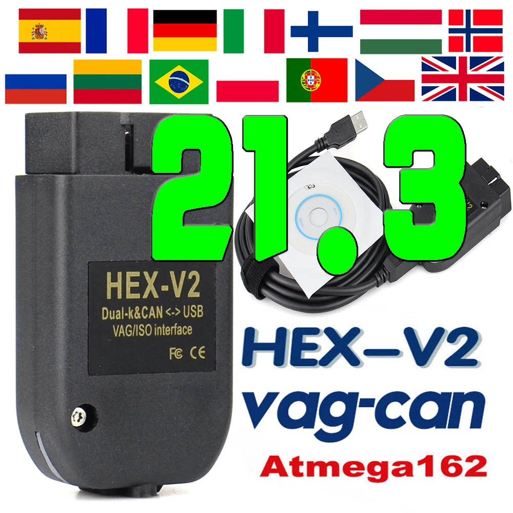 2021 HEX V2 VAG COM 20 12 VAGCOM шестигранный USB Интерфейс для VW AUDI Skoda сиденья неограниченное