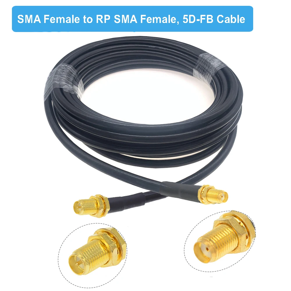 Низкие потери 5D-FB кабель RP-SMA женский Женский перегородки RF адаптер косичка 50 Ом