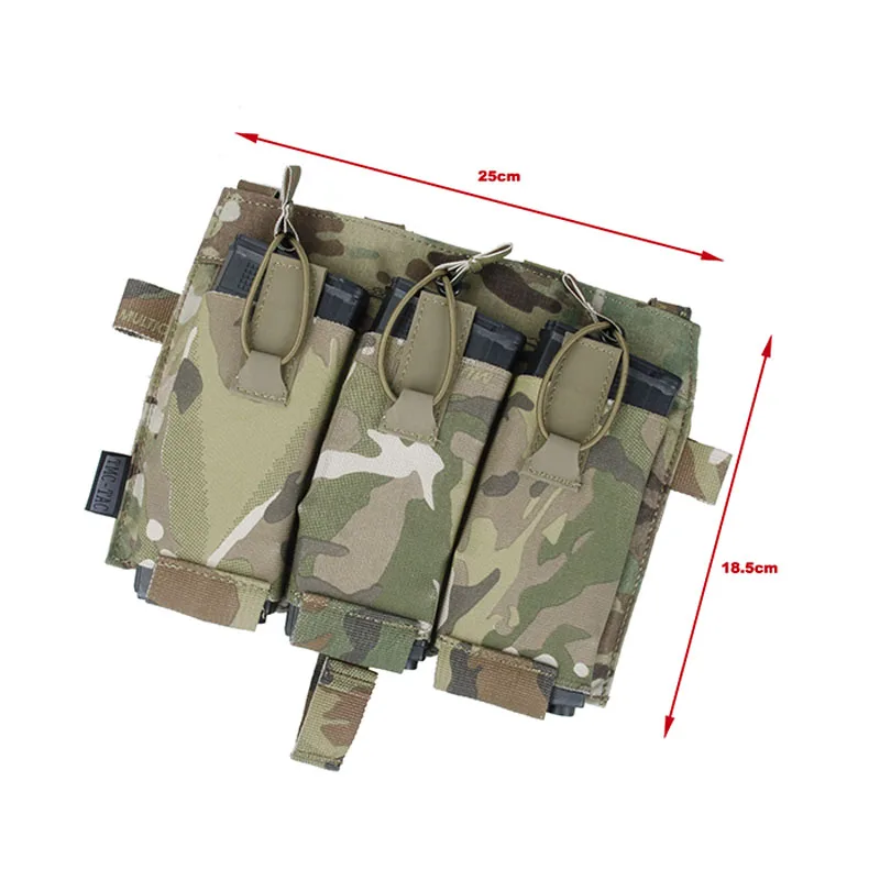 

TMC Multicam Molle M4 TRIPLE MAG Pouch Bag for Tactical Vest JPC2.0 AVS SPC Front Panel