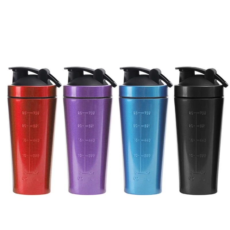 

960ml Stainless Steel Protein Powder Shaker Bottle with Mixing Ball Travel Sports Gym Vacuum Insulated Water Cup