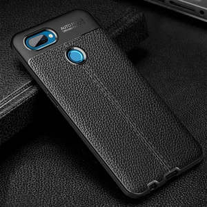soft tpu case for oppo a12 a52 a92s ace2 a31 a91 a8 case leather texture silicone phone cover for oppo a12 ace2 business coque free global shipping