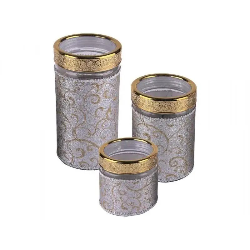 Набор банок для хранения ZEIDAN 3 предмета серебро | Дом и сад