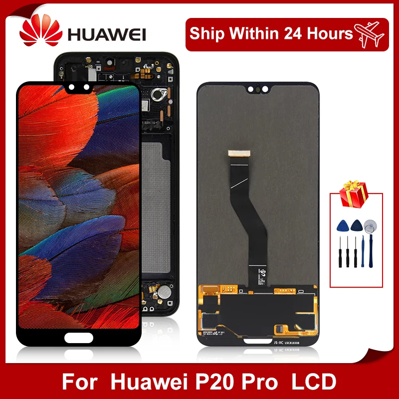 

ЖК-дисплей 6,1 "для HUAWEI P20 Pro, сенсорный экран с дигитайзером CLT-AL01, сменные детали, оригинал