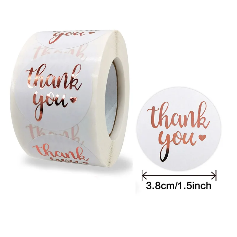 

1.5 inch 500pcs/roll Sealing Stickers DIY Gift Packaging Stickers for Wedding Decoration Birthday Party Offer Stationery Sticker