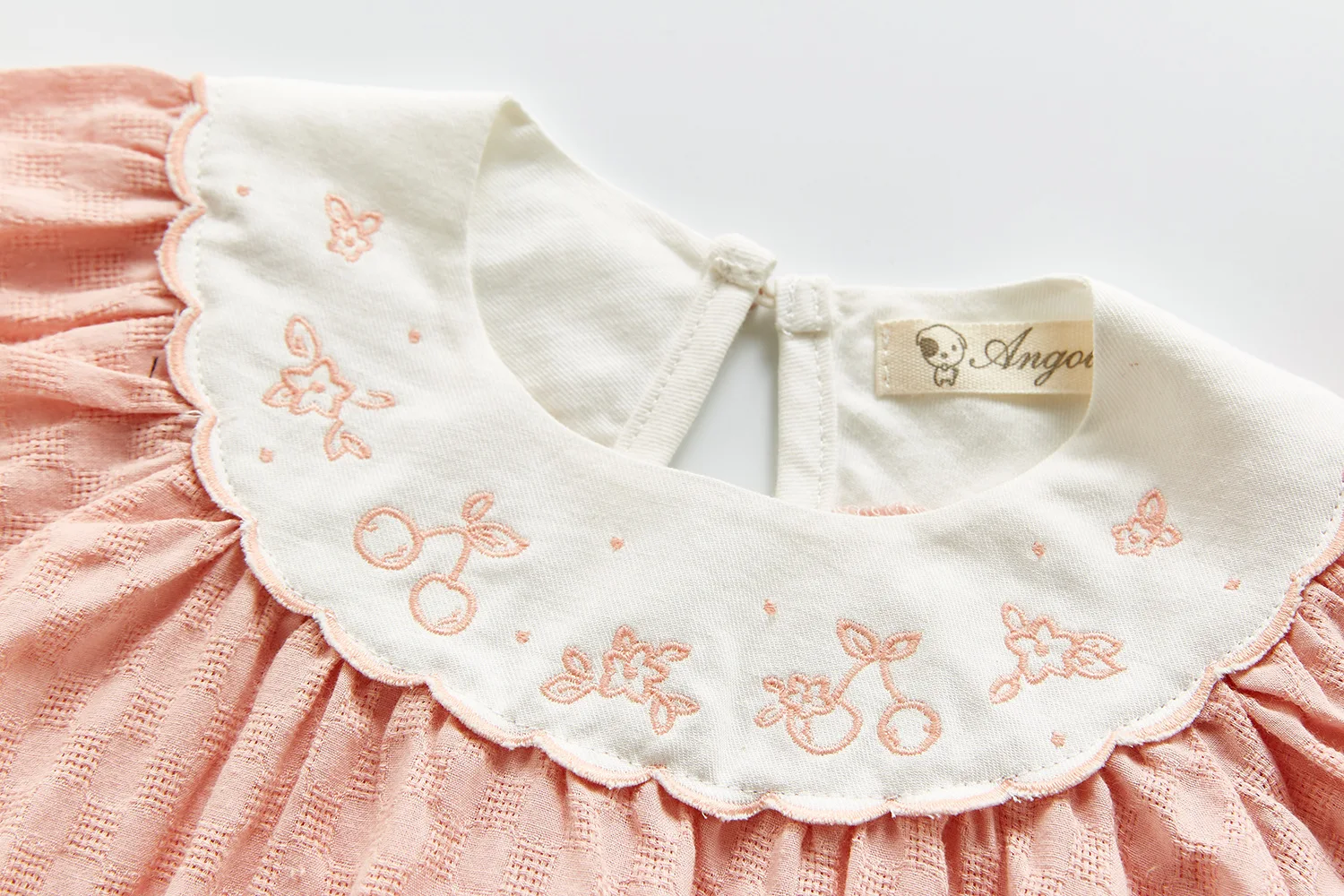 

Toddler Kid Girl Summer New Clothes Casual Cherry Embroidered O-neck Short Sleeve Bodysuits Sweet Breathable Outfits