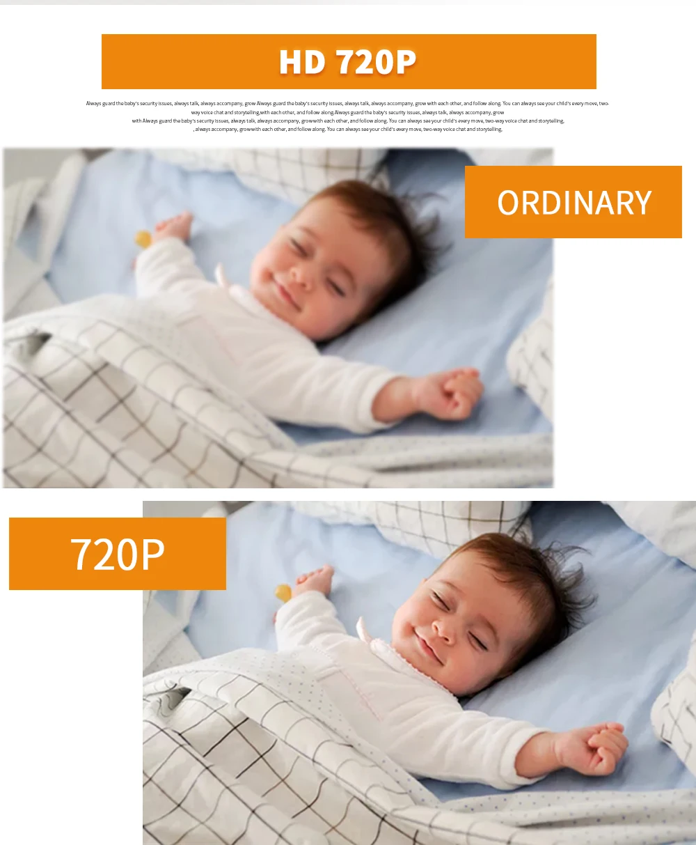 Wireless Video Color Baby Monitor 3.2 inch High Resolution Nanny Security Camera Night Vision Temperature Sleeping | Безопасность и