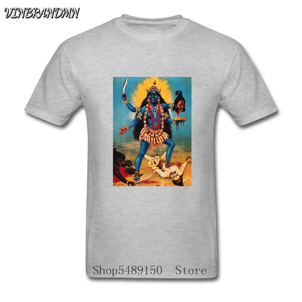 Футболка с принтом индийской богини Бога Кали Мужская буддийская ЛУЧШАЯ
