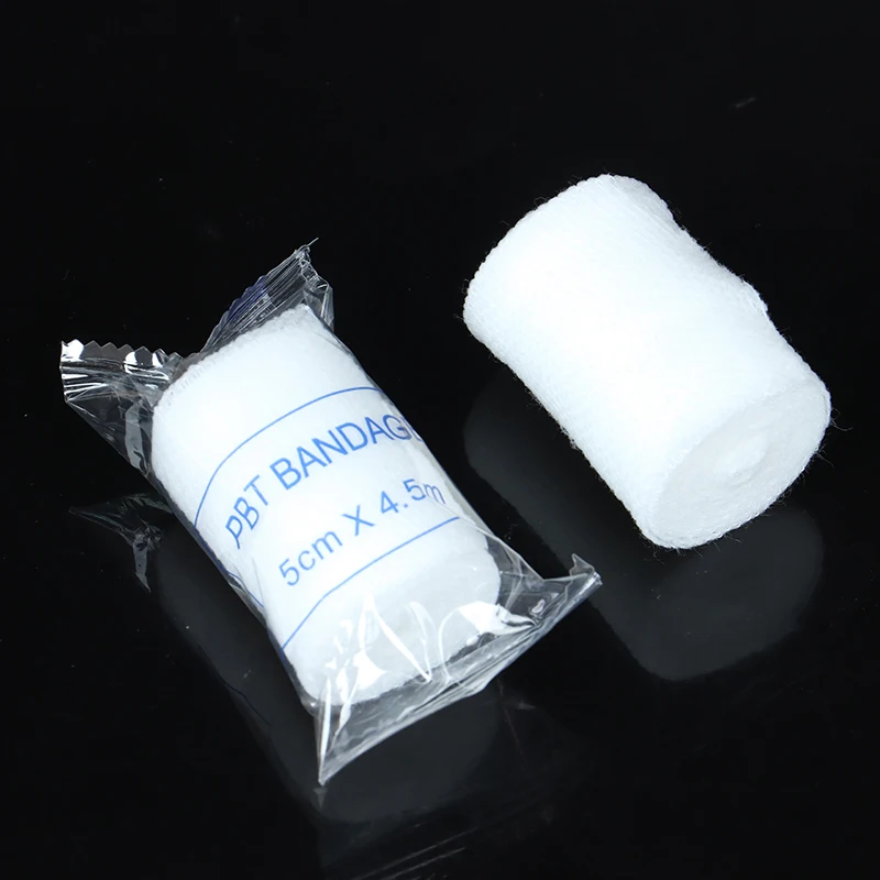 

10 Rolls/lot 5cmx4.5m PBT Elastic Bandage First Aid Kit Gauze Roll Dressing