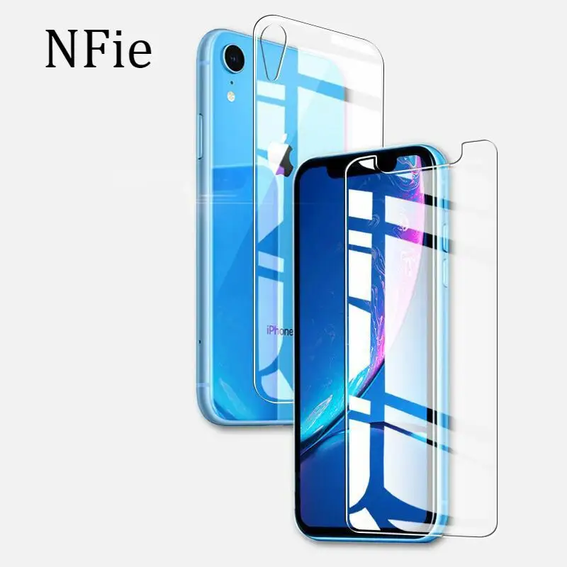 Для iphone 11 Pro Max 9H передняя + задняя защита экрана закаленное стекло для X XS XR 6s 6 7 8 Plus