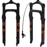 26inch bike bicycle fork aluminium alloy air gas line locking suspension fat forks magnesium 4 0tire 135mm