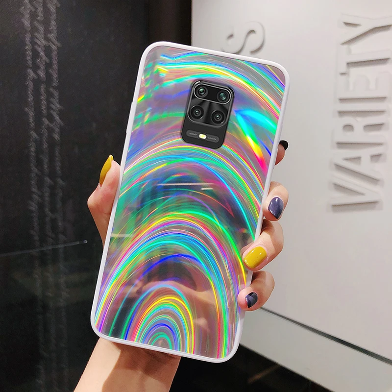 Роскошный 3D радужный Блестящий зеркальный чехол для телефона Xiaomi Redmi Note 9S 9 8 Pro Max