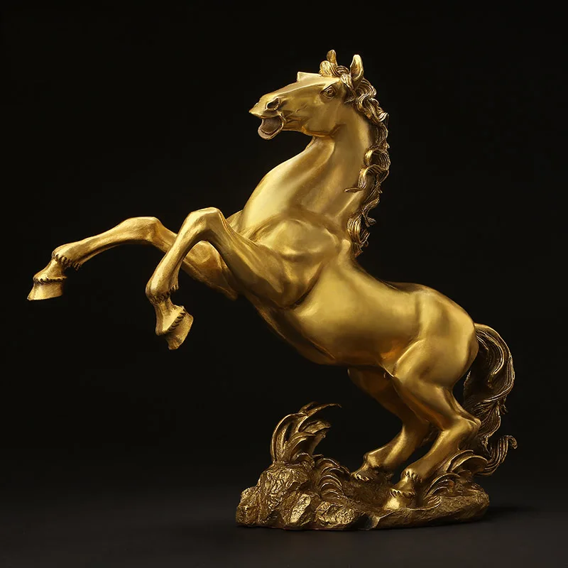 Украшение в виде лошади из чистой бронзы конь для успеха офиса украшения дома на