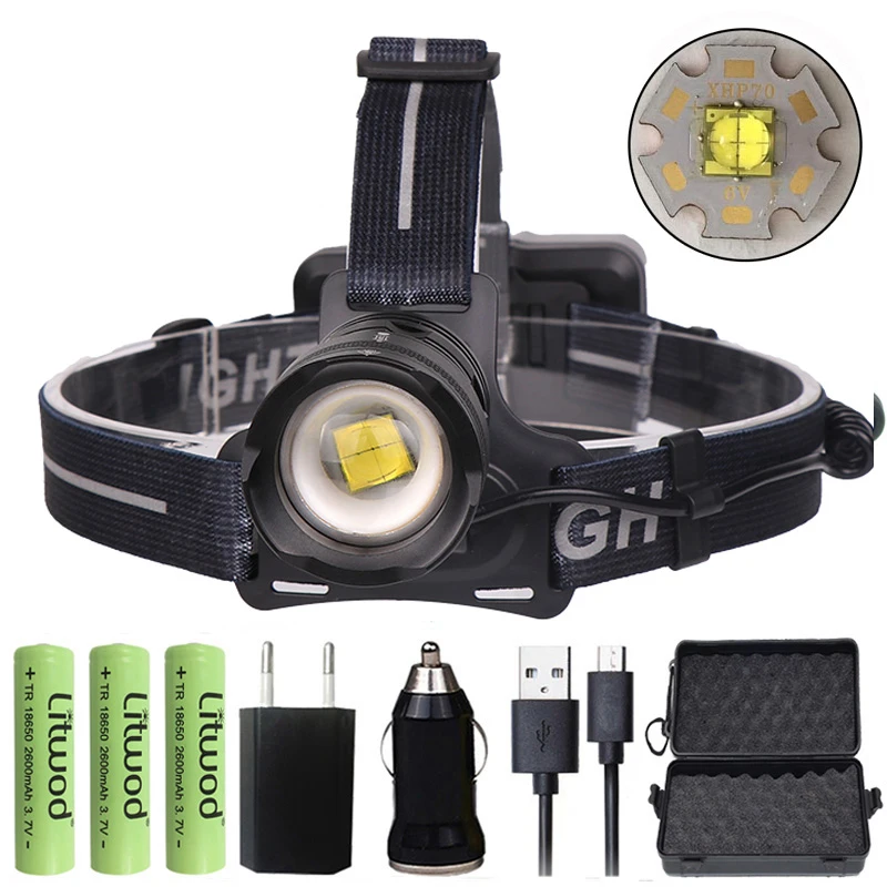 OPtion D Litwod Z40 2808 Новое поступление CREE Xlamp XHP70.2 32W 4292lm яркая светодиодная фара Головной фонарь фонарик - Испускаемый цвет: OPtion D