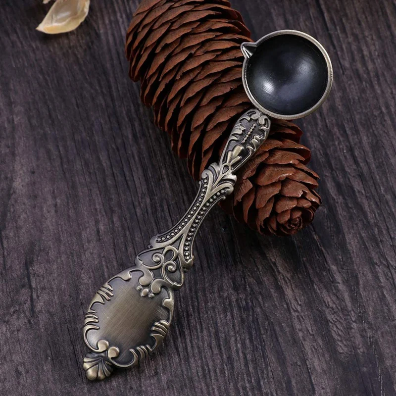 

Wax Spoon Sealing Spoon Vintage Melting Spoon Wax Seal Warmer Paint Spoon for DIY Wax Seal Stamp Envelope Letter Art 2Pc