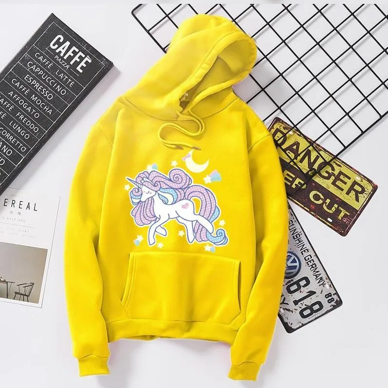 

Rainbow horse unisex Women and men sweatshirt hoodie Cute Hip hop Ullzang Harajuku Korean Funny tee print punk top vintage drops