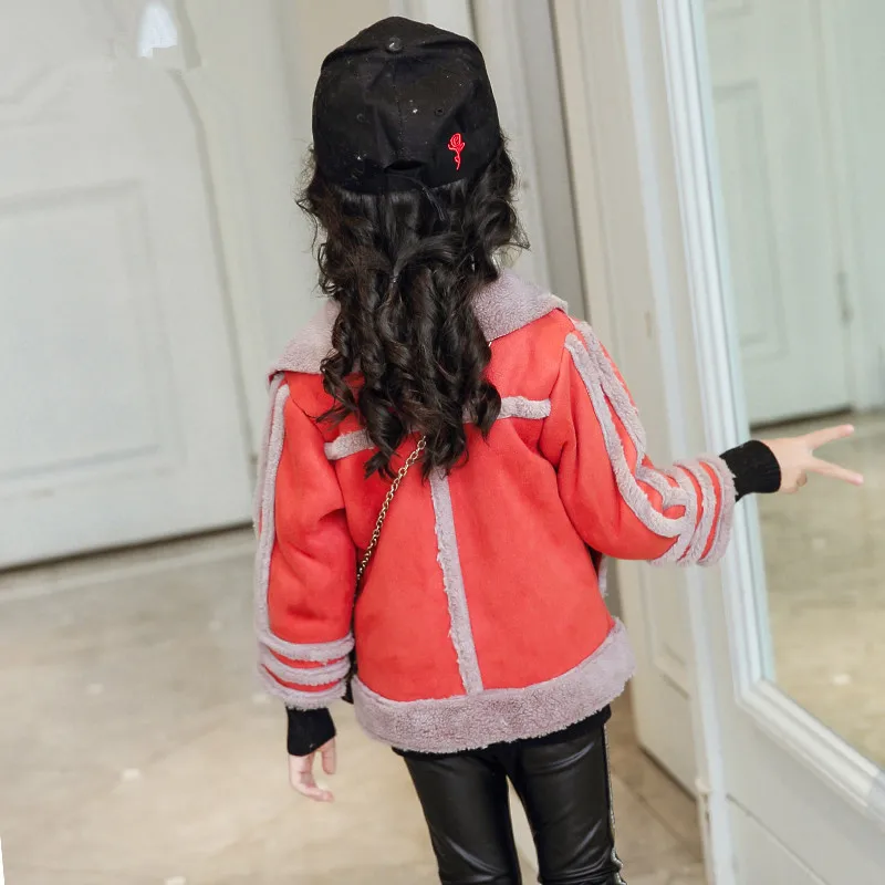 Зимнее теплое кашемировое пальто для девочек теплая кашемировая куртка одежда