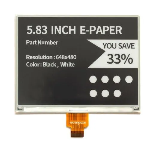5 83 дюймов 24PIN ультратонкий SPI черный белый цвет E INK Бумага Экран 648*480 3 V|lcd graphic|graphic