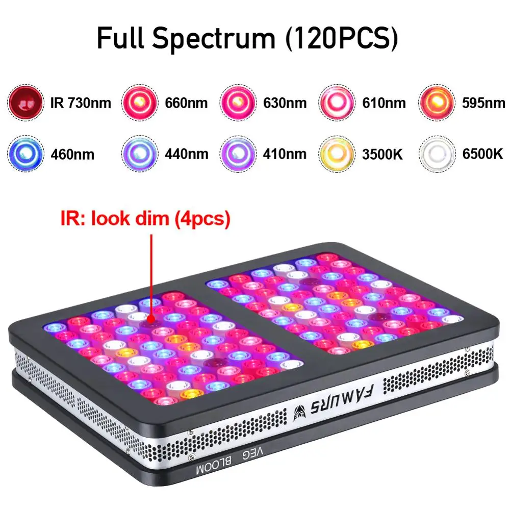 Светильник фитолампа полного спектра для выращивания растений 2000