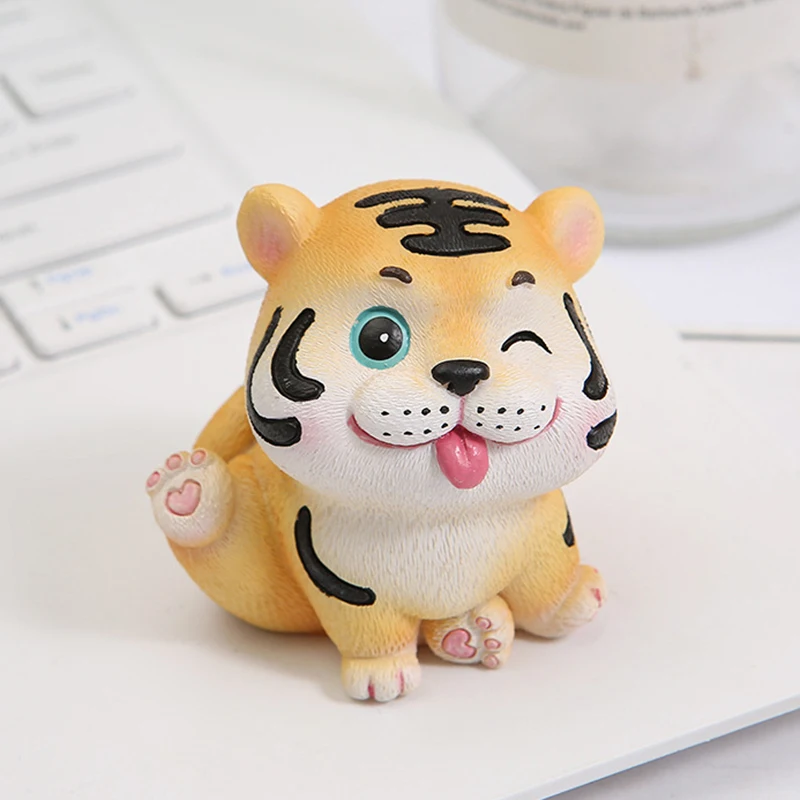 

Cute Cartoon Little Tiger Decoration Gift Desktop Decorations For Home Decoration Accessories Miniature Figurines Figurine Decor