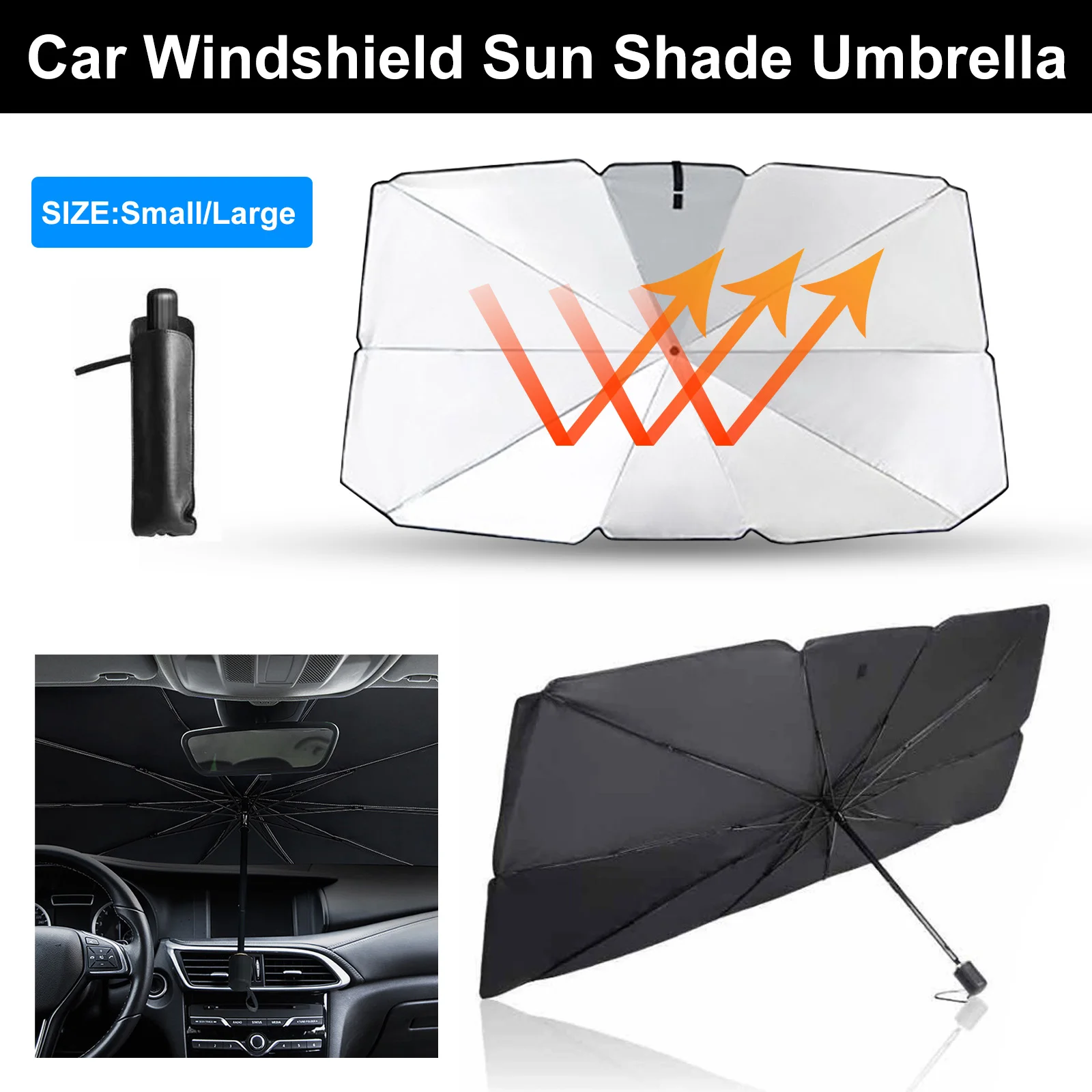 

2021 автомобильный зонт от солнца, козырек для лобового стекла внедорожника, складная теплоизоляция, Солнцезащитная штора, автомобильные акс...