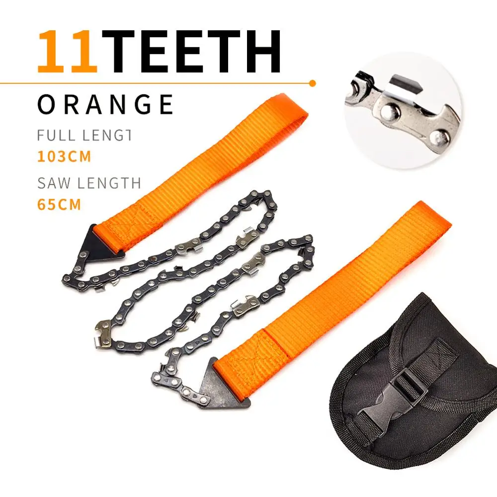 

Outdoor 24-Inch Portable Survival Hand Zipper Saw Garden Saw Wire Saw Emergency Saw with Bag Camping Hand Saw