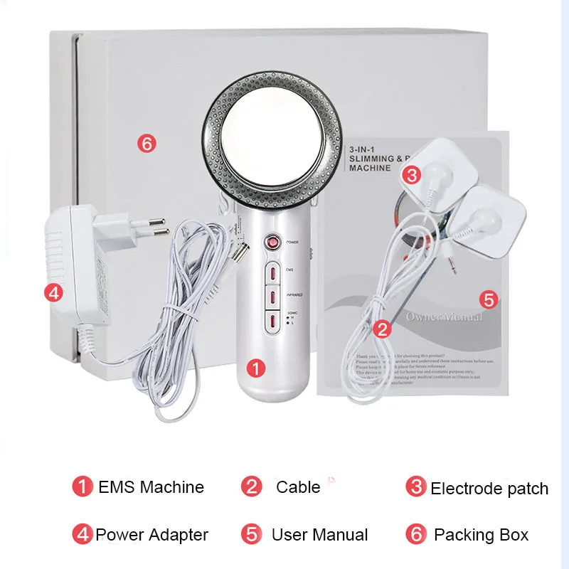 Ультразвуковой кавитационный EMS Массажер для коррекции фигуры потеря веса анти