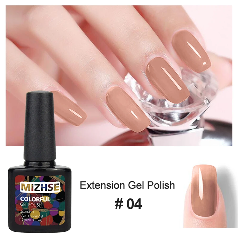 Color 004 MIZHSE, УФ-гель для наращивания пальцев, Гель-лак, резиновая основа, строительный гель Vernis, полуперманентный УФ-гель для ногтей, удлиняющий УФ-гель, строительный гель - Цвет: Color 004