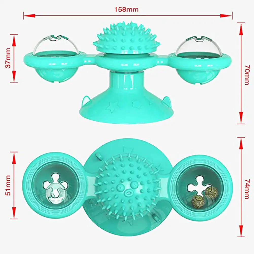 Куули ветряная мельница кошка игрушка Интерактивная Поворотная Массажная щетка