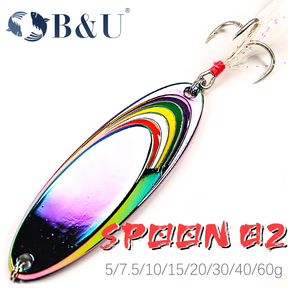 

B & U 5g 7.5g 10 г 20 г 30 г 40 г 60 г приманка «ложка» с крючком в виде пера Приманка VIB металлическая приманка для медленного джиггинга/троллинга вобле...
