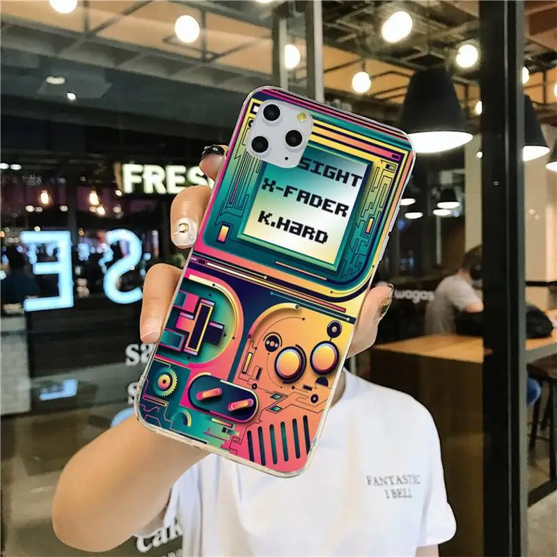 Ретро ручной Gameboy консоли тетрис чехол для телефона iphone 12 11 Pro Max Мини XS 8 7 6 6S Plus X 5S SE