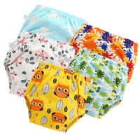 4pclot cotton training pants panties waterproof cloth diapers reusable toolder nappies baby underwear