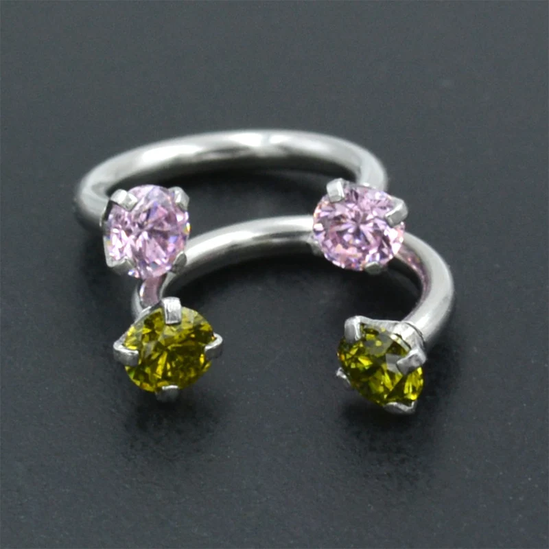 Милый полукольцевой пирсинг для носа губ ушей перегородки хряща цепное кольцо