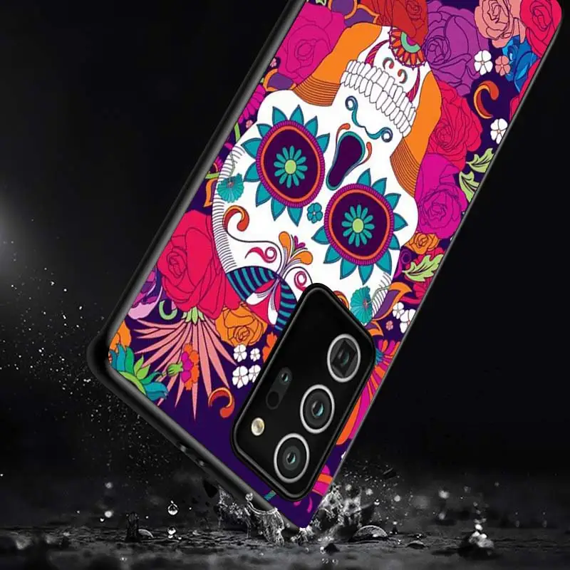 

Skull Girl tattooed Art For Samsung S20 FE Ultra Plus A91 A81 A71 A42 A51 5G UW A41 A31 A21 A21S A11 A01 Black Phone Case