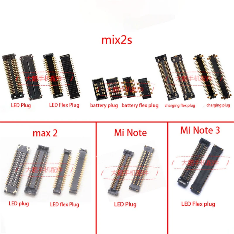 ЖК-дисплей FPC Разъем материнская плата Pin USB зарядка flex разъем для Xiaomi Mi Mix 2S Max 2 Note 3